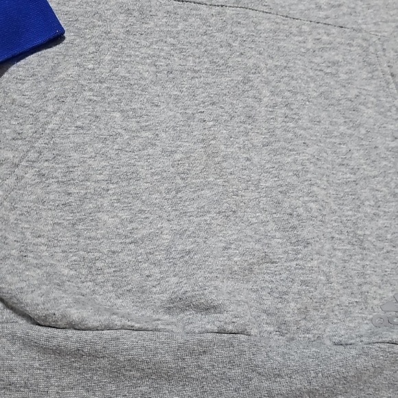 Adidas‎ Blue Gray White Hoodie Medium - Picture 5 of 8